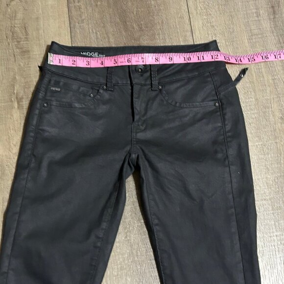 G-STAR RAW Midge Cody Mid Skinny Black Coated Jeans Size 23 ~ EUC - Picture 12 of 12